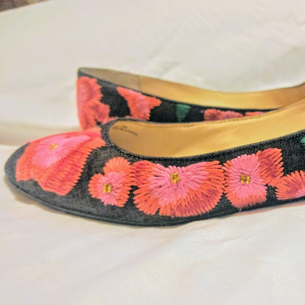 Anthropologie - Farylrobin Embroidered Flats